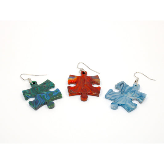 CHX 54008 Earrings LustrousÂ® Puzzle Piece Pair (Assorted Colors)