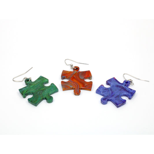 CHX 54010 Earrings ScarabÂ® Puzzle Piece Pair (Assorted Colors)