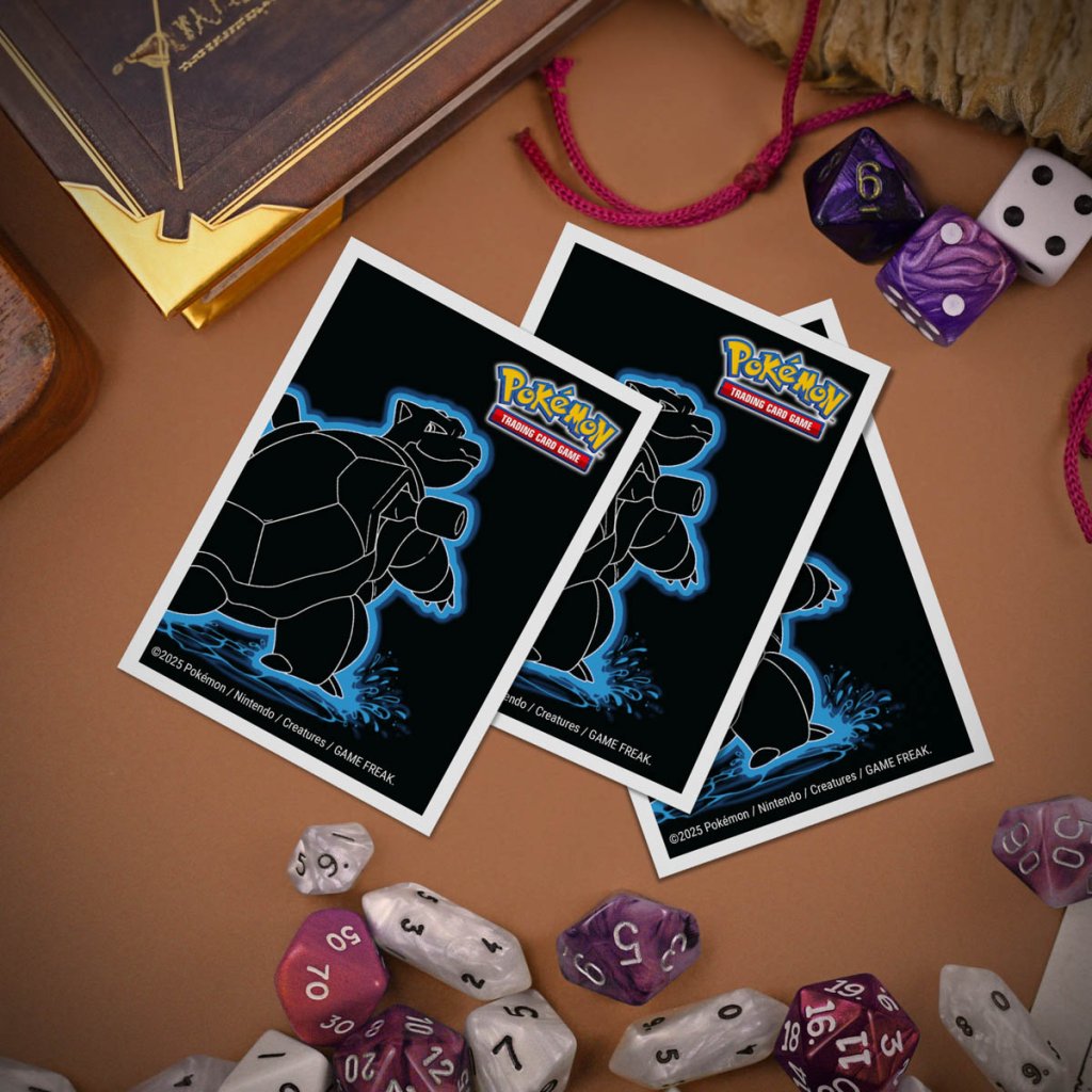 Pokemon Neon Kanto 105ct APEX Deck Protector Sleeves Blastoise