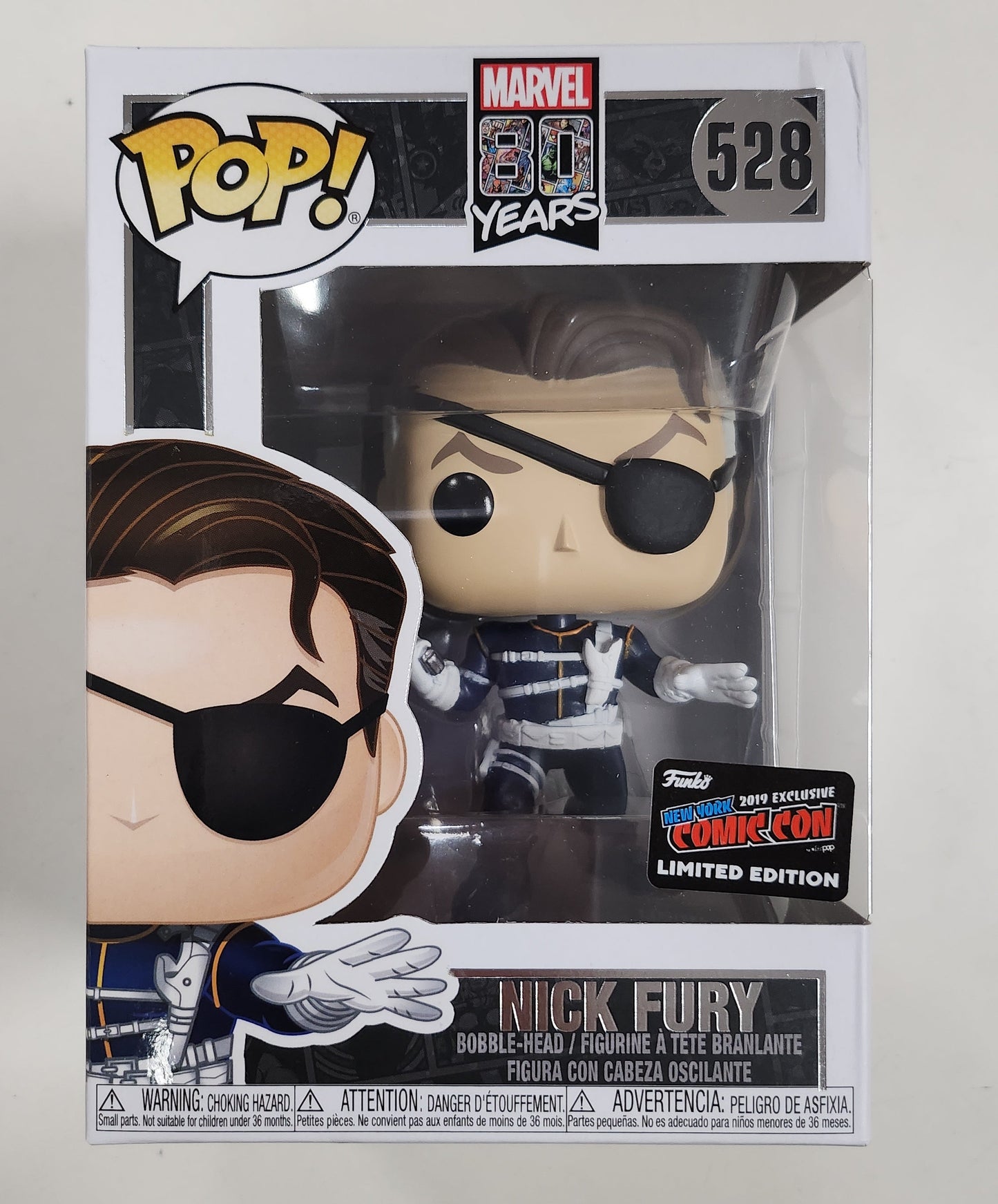 Marvel Comics - Nick Fury 1st Appearance 80th Anniversary 2019 NYCC US Exclusive Pop! Vinyl #528