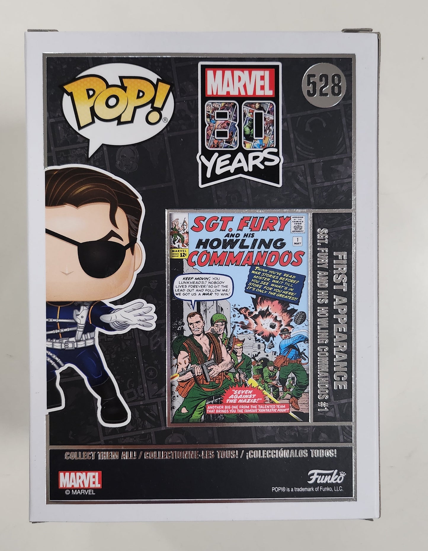 Marvel Comics - Nick Fury 1st Appearance 80th Anniversary 2019 NYCC US Exclusive Pop! Vinyl #528