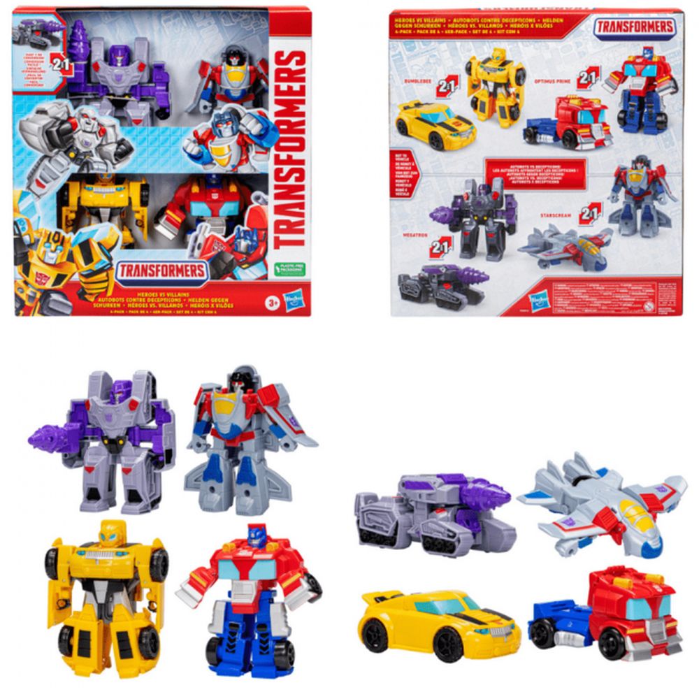 Transformers - Evergreen Heroes Vs Villains 4Pk