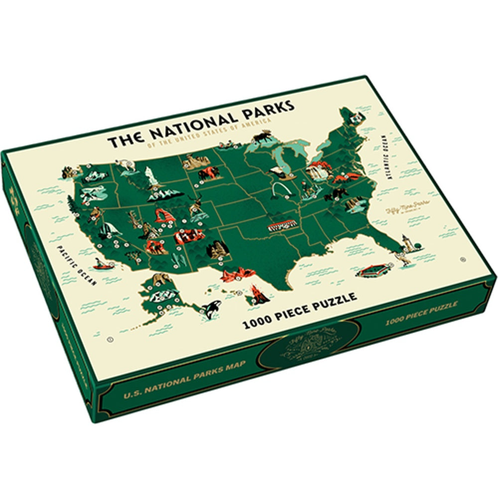 US National Parks Map 1000 Pc Puzzle