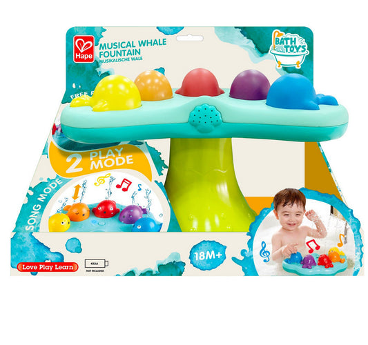 Hape - Bath Toys: Musical Whale Fountain