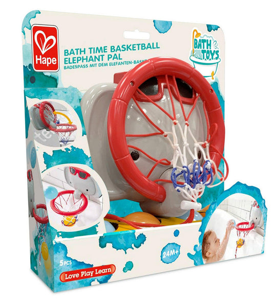 Hape - Bath Toys: Bath Time Basketball Elephant Pal