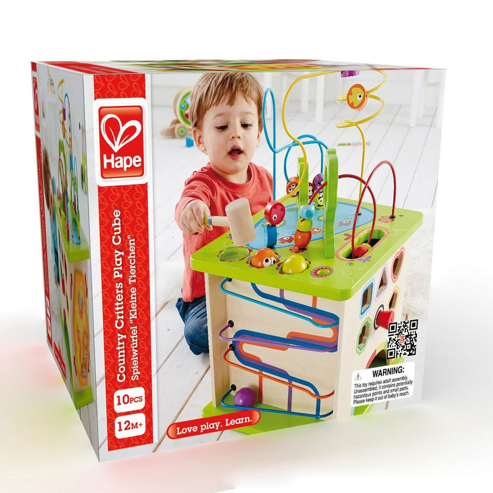 Hape - Learning Toys: Country Critters Play Cube