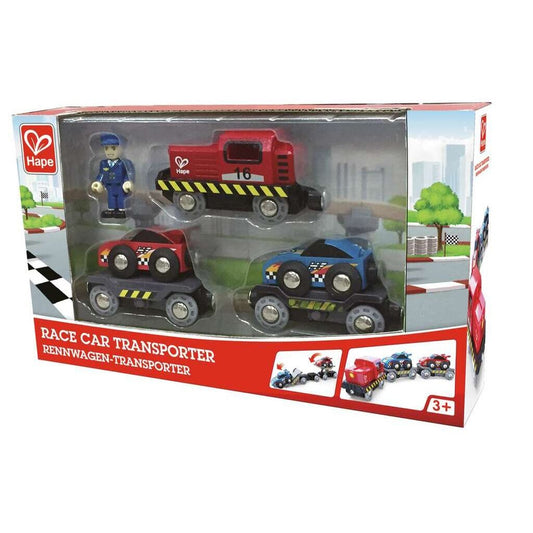 Hape - Railway: Race Car Transporter