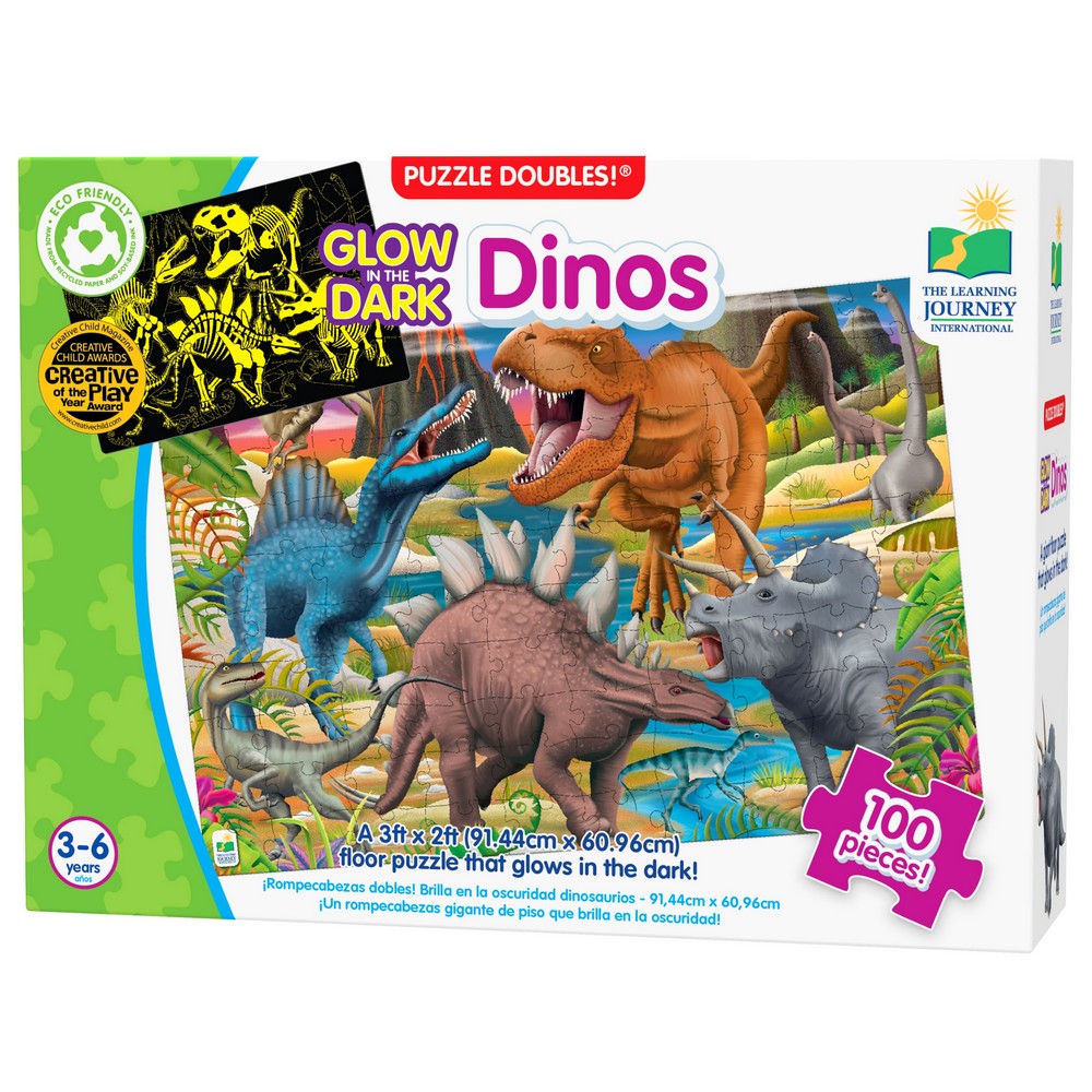 Learning Journey: Puzzle Doubles - Glow In The Dark - Dinos