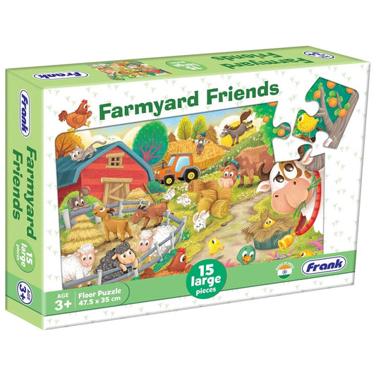 15pce Large Piece Puzzle - Asst A (Farmyard Friends - Under Construction - Unicorn Magic)