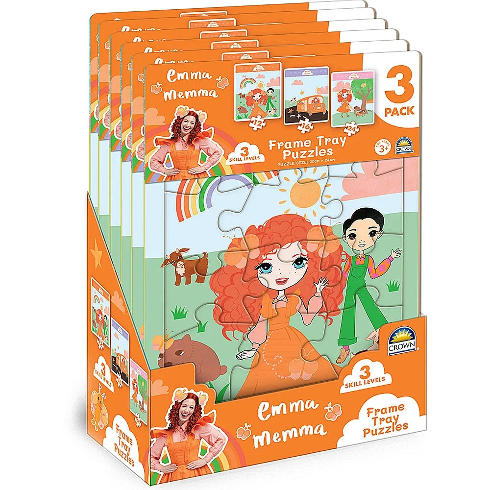 Emma Memma 3pk Frame Tray Puzzles