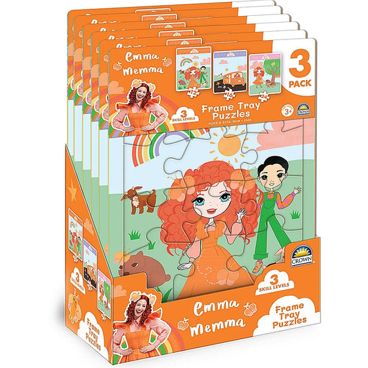 Emma Memma 3pk Frame Tray Puzzles