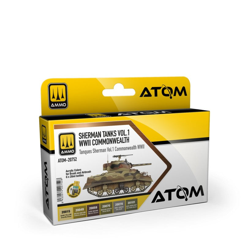 Ammo by MIG - ATOM - Atom Sherman Tanks Vol 1 Wwii Commonwealth Set