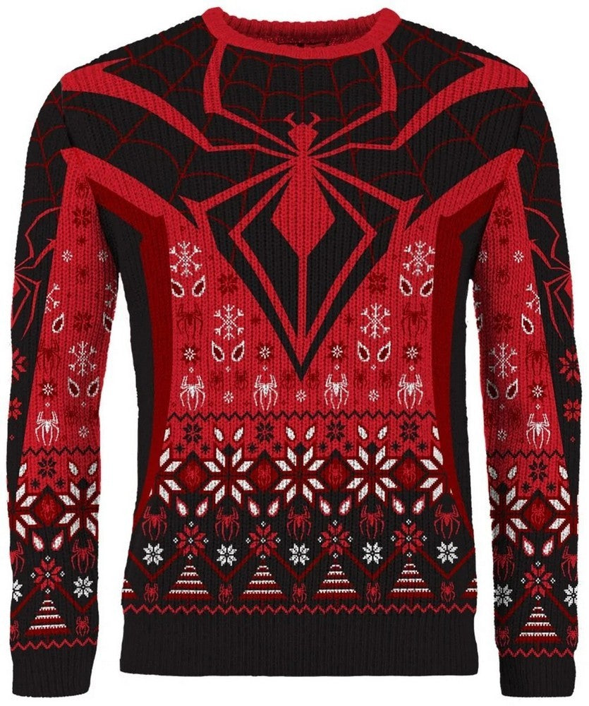 Spider Man Miles Morales Christmas Jumper (Size L)