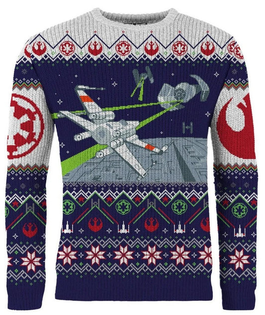 Star Wars X-Wing v TIE Fighter Christmas Jumper (Size XS)