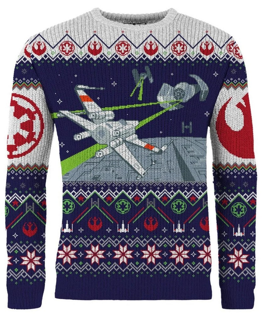 Star Wars X-Wing v TIE Fighter Christmas Jumper (Size L)