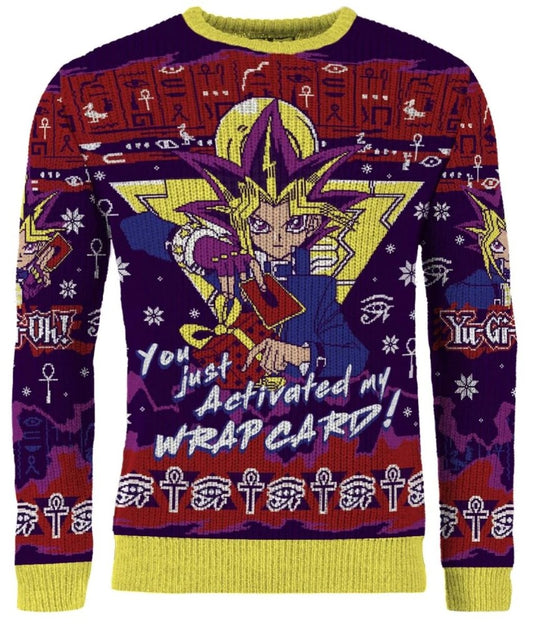 Yu-gi-Oh: You Just Activated My Wrap Card Christmas Jumper (Size: XL)