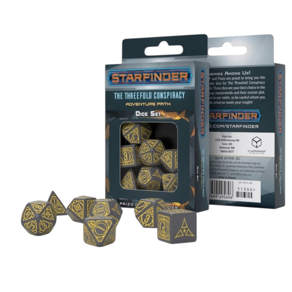 Q Workshop: Starfinder Threefold Conspiracy Dice Set