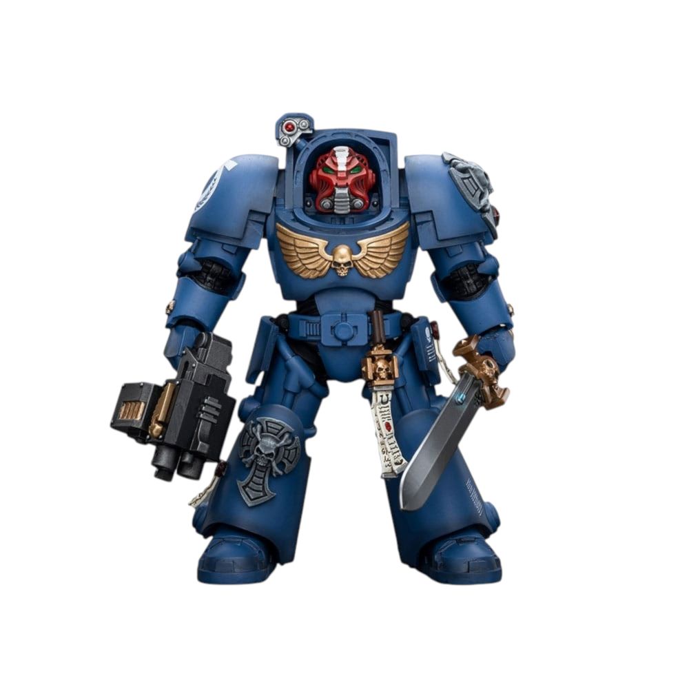 U2 Warhammer Collectibles: 1/18 Scale Uitramarines Terminator Squad Sergeant with Power Sword