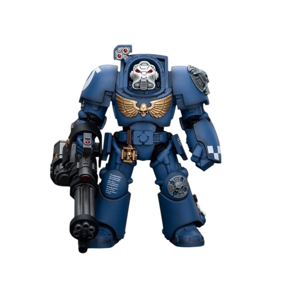 U2 Warhammer Collectibles: 1/18 Scale Uitramarines Terminator Squad Terminator with Assault Cannon