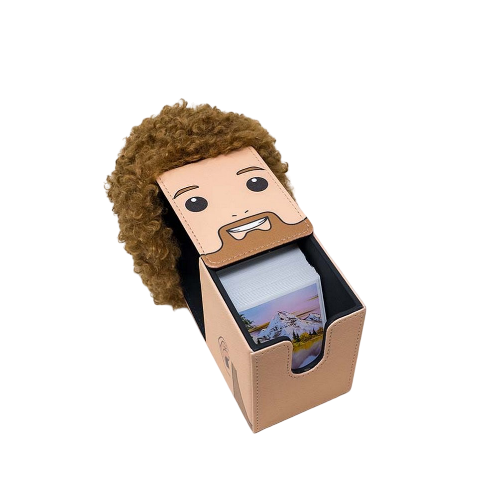 Ultra Pro: UP16672 Bob Ross - Headcase Alcove Flip Deck Box Card Container for Tabletop Gaming