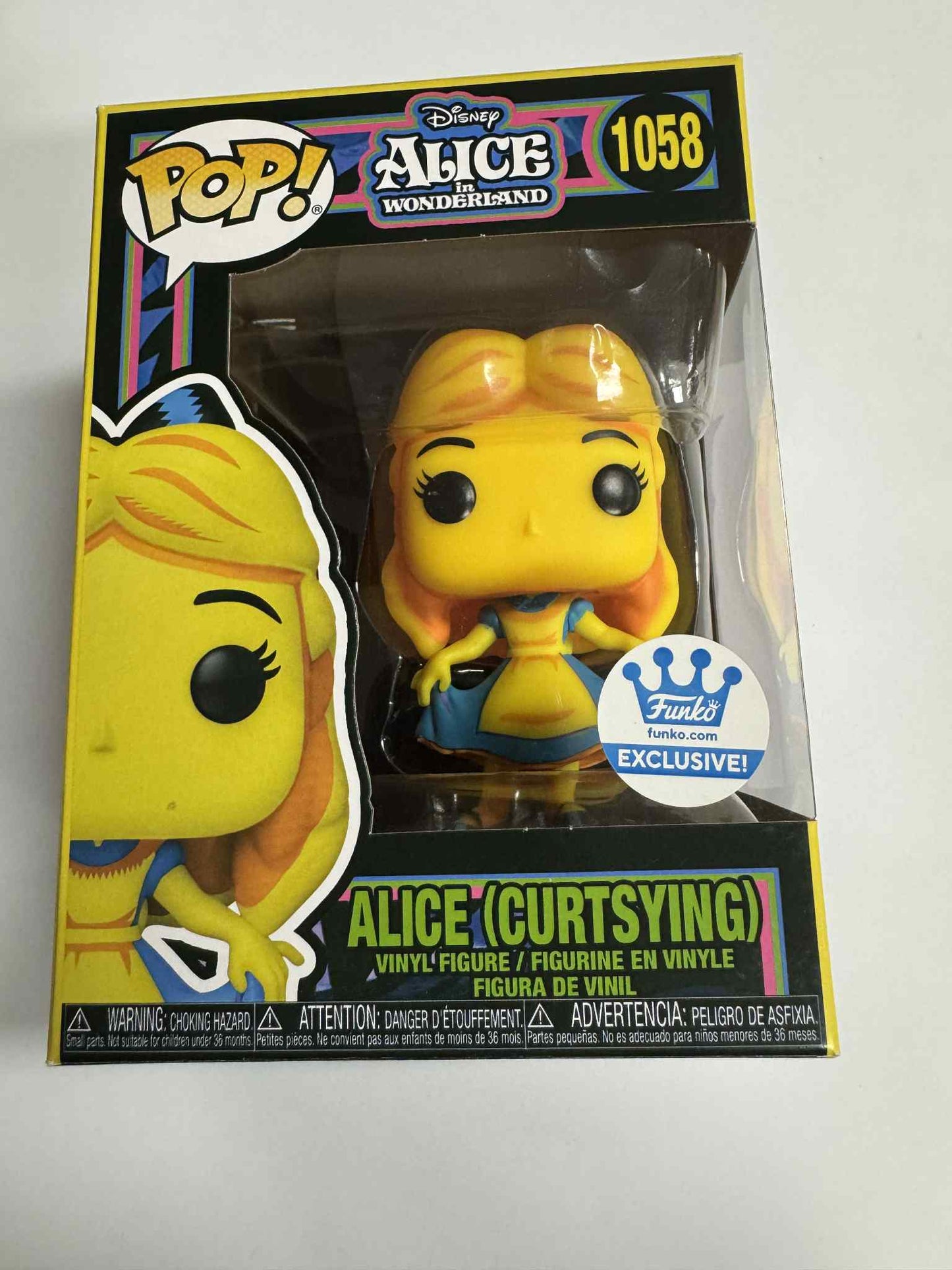Alice In Wonderland - Alice (Curtsying) Black Light Pop! Vinyl #1058