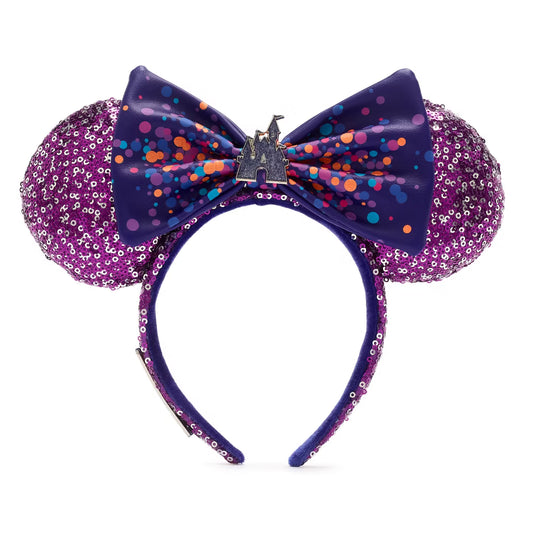 Loungefly Disneyland Paris Minnie Mouse 30th Anniversary Sparkle Ears Headband