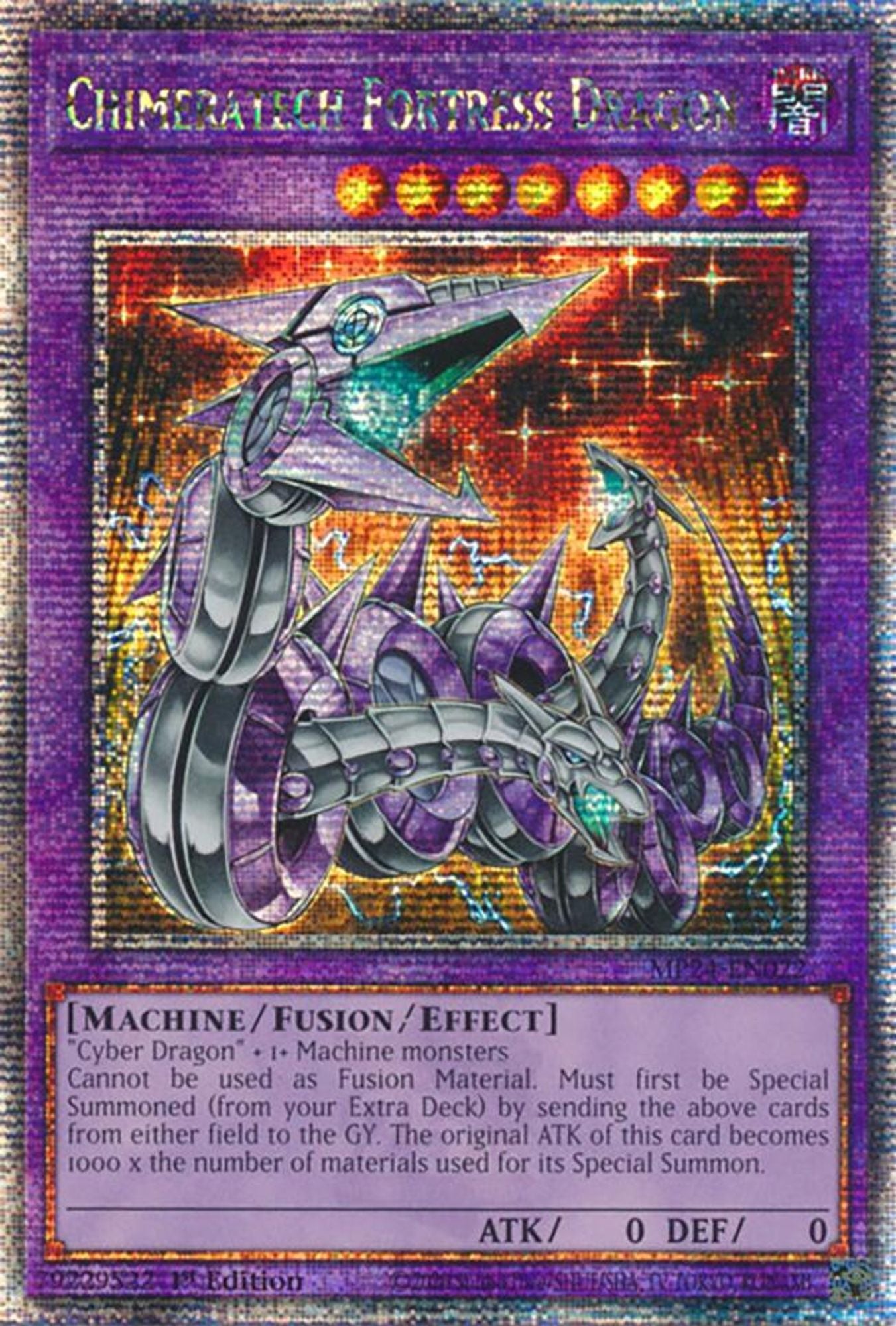 Chimeratech Fortress Dragon (Quarter Century Secret Rare)