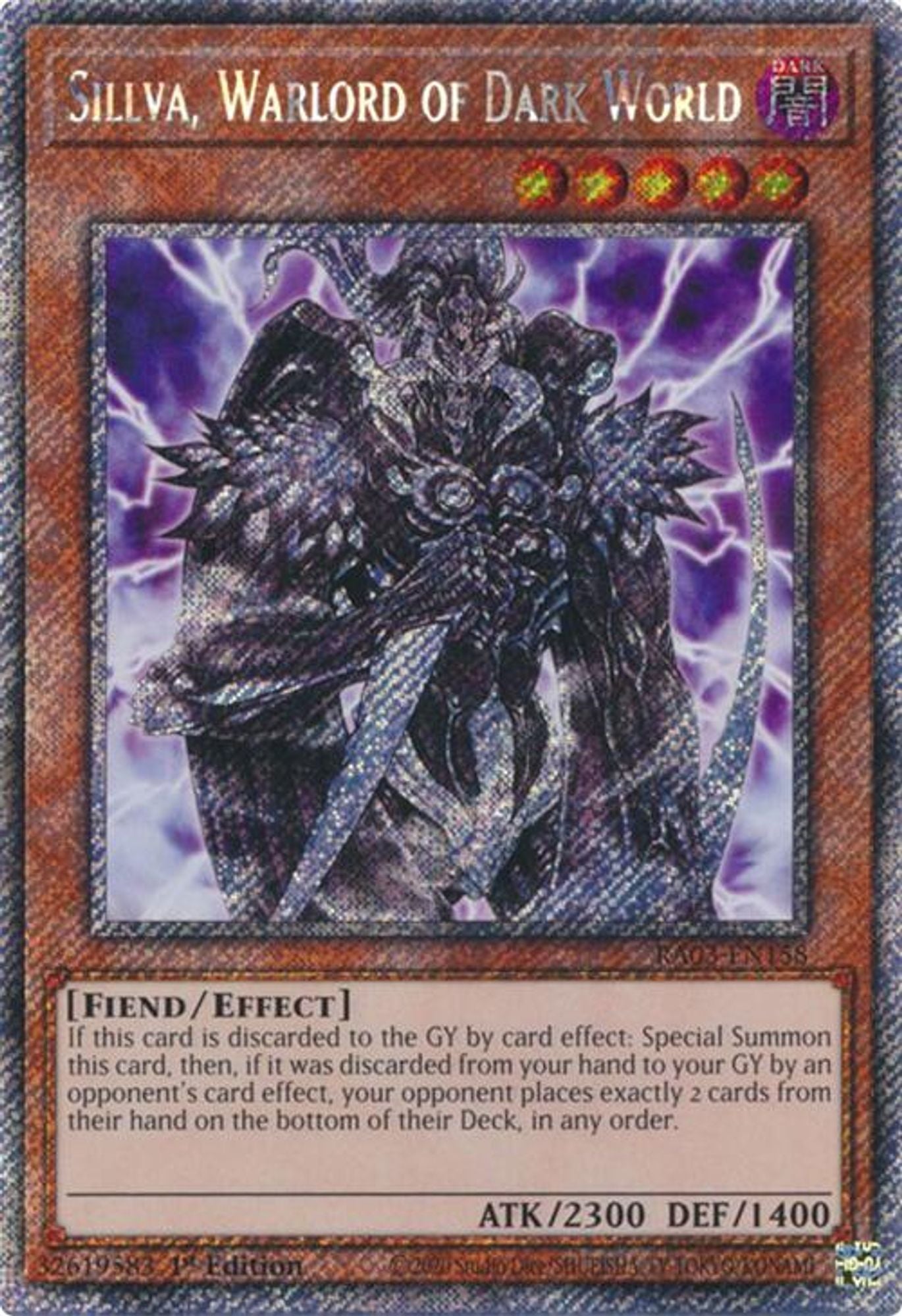Sillva, Warlord of Dark World (Platinum Secret Rare)