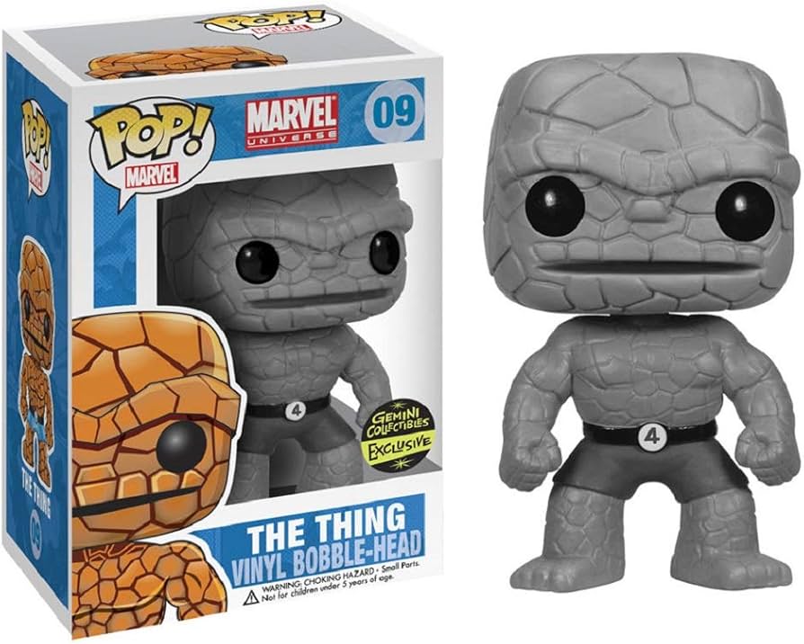 Marvel - The Thing Black and White  Gemini Collectables Exclusive Pop Vinyl #09
