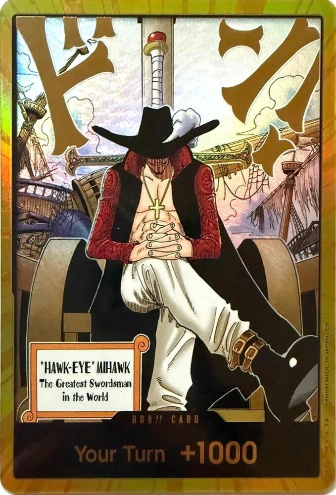 DON!! Card [Dracule Mihawk Gold] One Piece Azure Sea's Seven