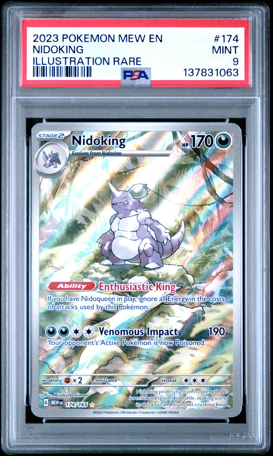 2023 Pokemon Mew En-151 174 Nidoking Illustration Rare - PSA 9