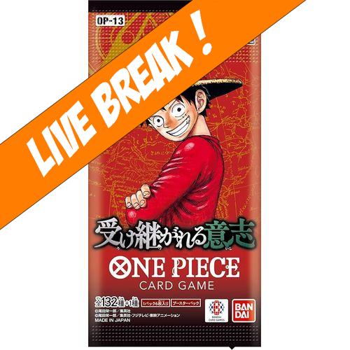 [ Live Break ] One Piece Card Game - Carrying On His Will OP-13 Booster Pack (Japanese)