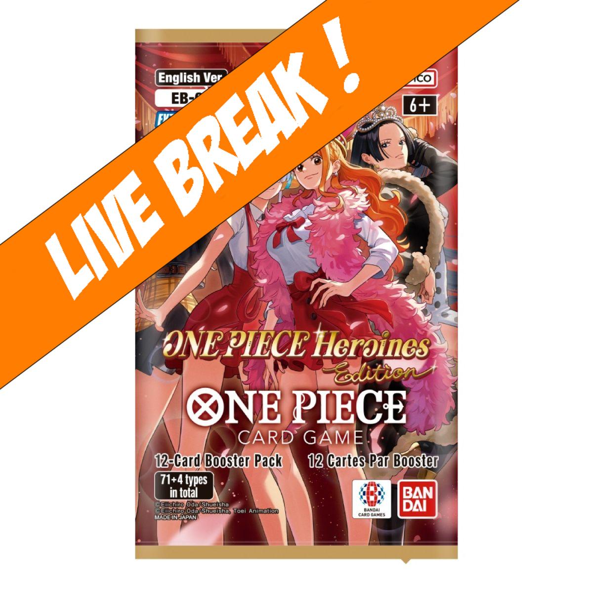 [ Live Break ] One Piece Card Game: Heroines Edition Extra [EB-03] Booster Pack