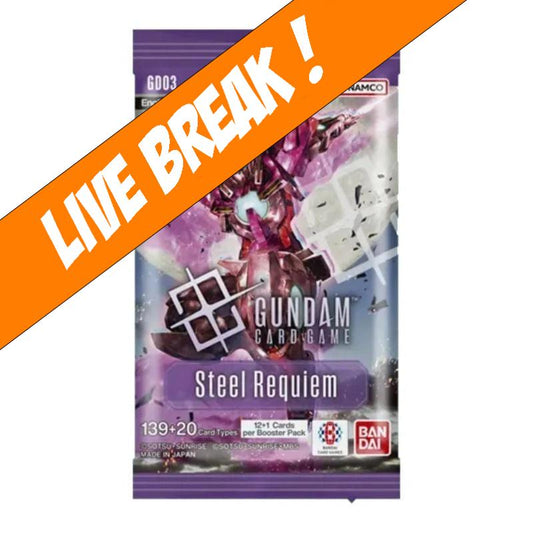[ Live Break ] Gundam Card Game: Steel Requiem [GD03] Booster Pack