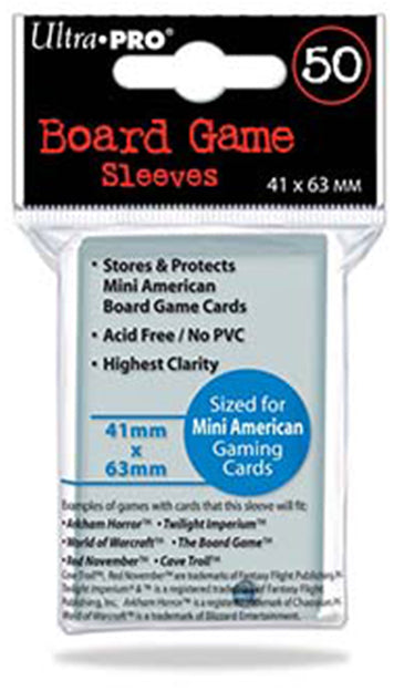 ULTRA PRO Board Game Sleeve - 41X63mm Mini ABG 50ct