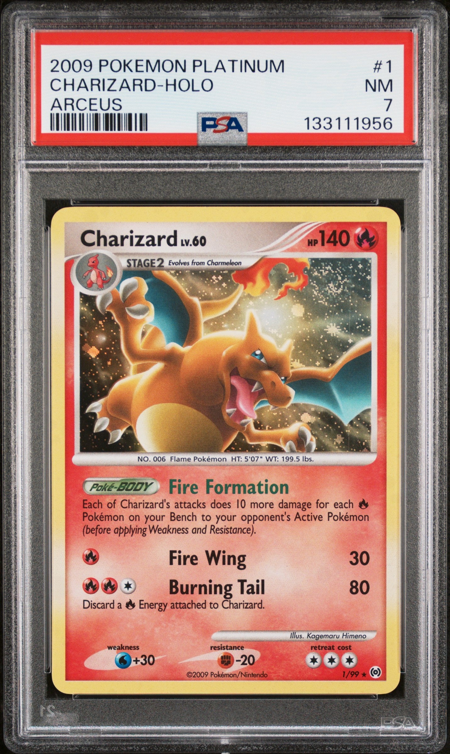 2009 Pokemon Platinum Arceus 1 Charizard-Holo Arceus - PSA 7