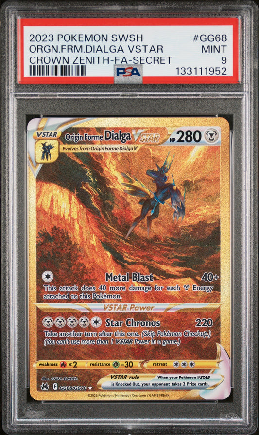 2023 Pokemon Sword And Shield Crown Zenith Gg68 Orgn.Frm.Dialga Vstar Crown Zenith-Fa-Secret - PSA 9