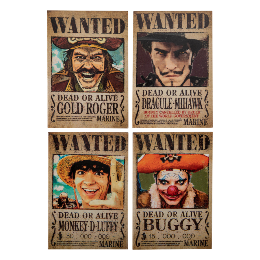 One Piece (2023) - Wanted Set of 4 Magnets