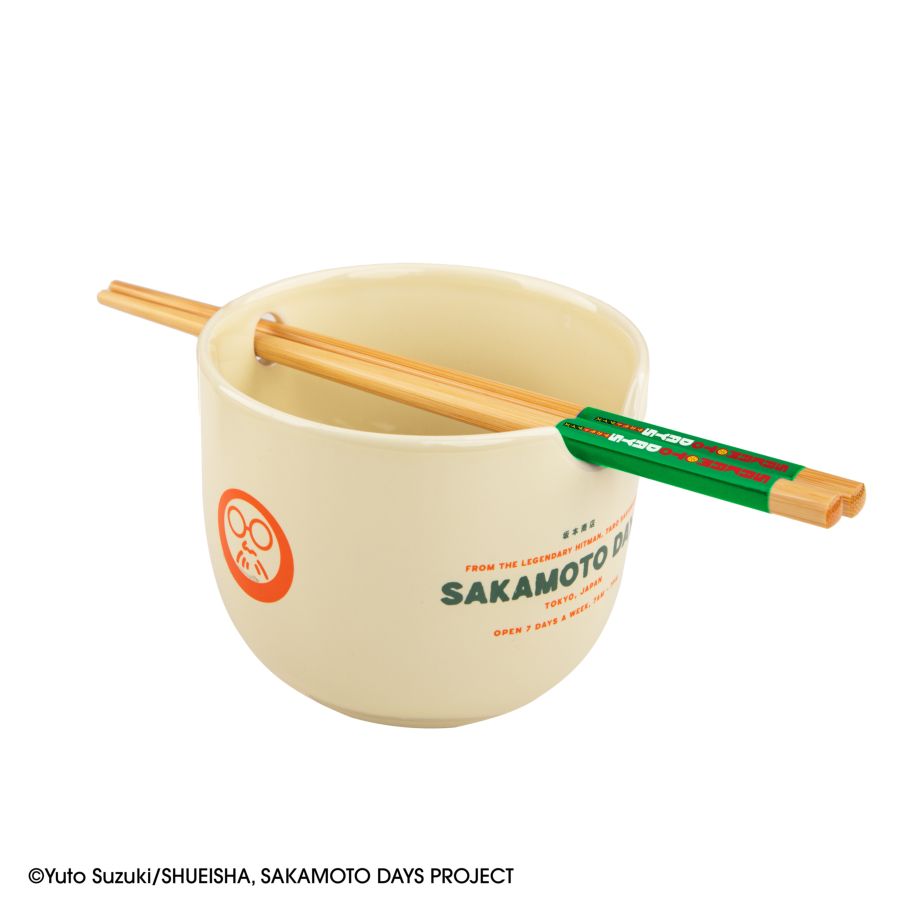 Sakamoto Days - The Legendary Hitman Ramen Bowl with Chopsticks