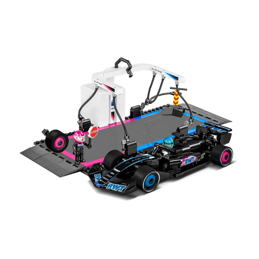Action Town - BWT Alpine F1 Pit Stop Car Construction Set (490 Pieces)