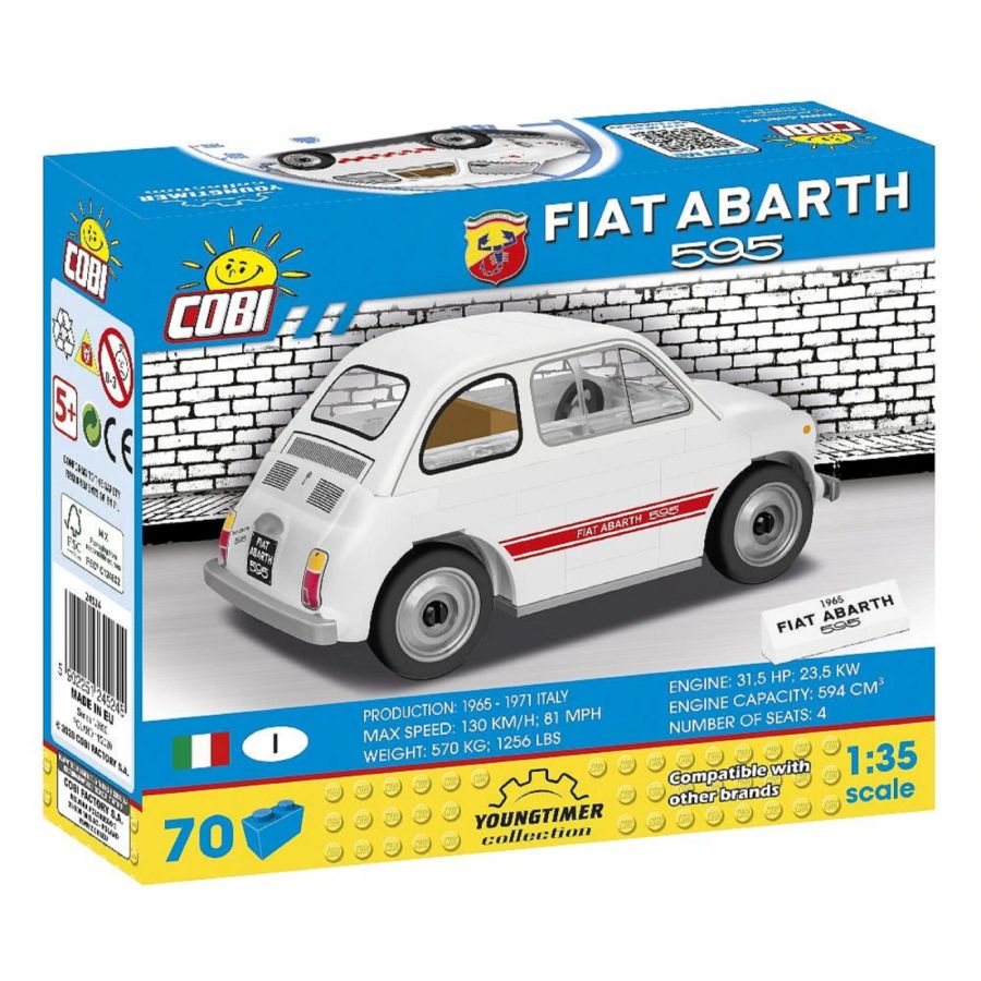 YoungTimer - 1965 Fiat Abarth 595 Brick Kit (70 Pieces)