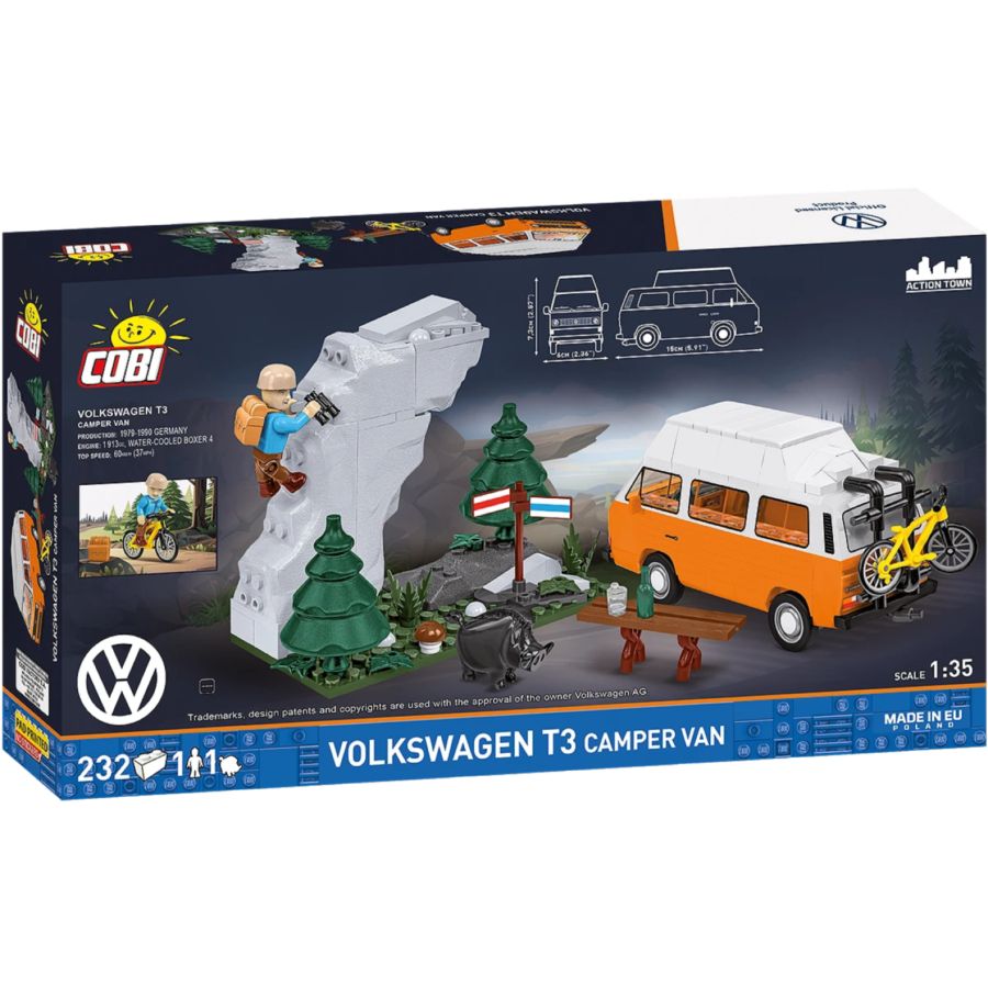 Volkswagen - T3 Camper Van Brick Kit (240 Pieces)