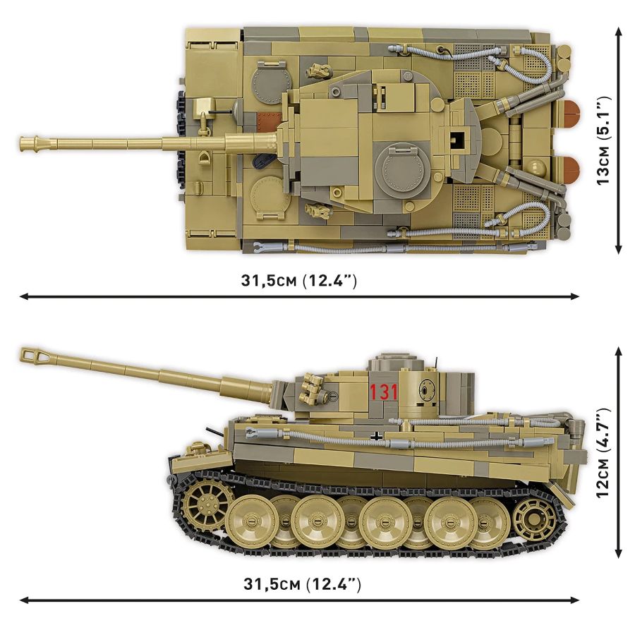 World War 2 - Panzer VI Tiger No 131 Construction Set (1278 Pieces)