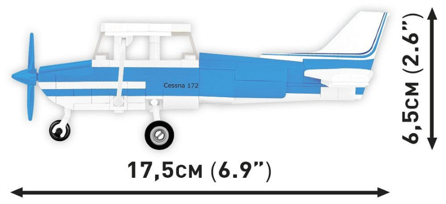 Boeing - Cessna 172 Skyhawk (Blue/White) 162 Pcs