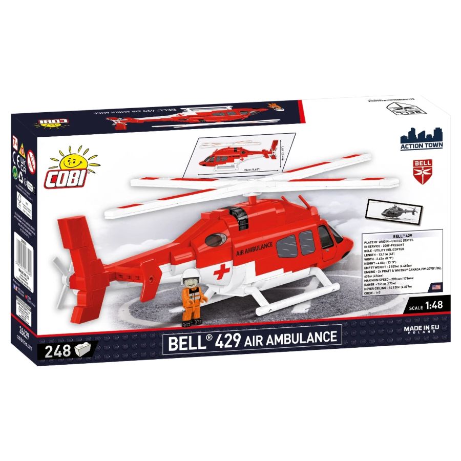Cobi - Bell 429 Air Ambulance Helicopter 1:48 Scale (257 Pcs)