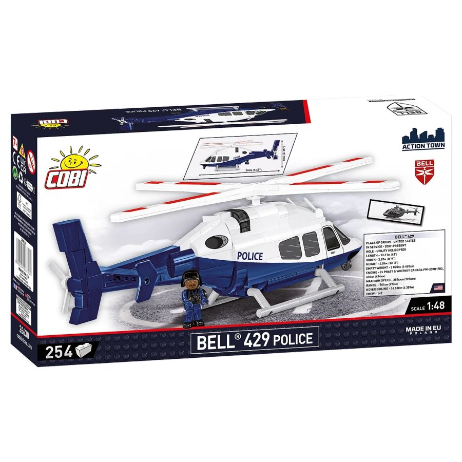 Cobi - Bell 429 Police Helicopter 1:48 Scale (254 Pcs)