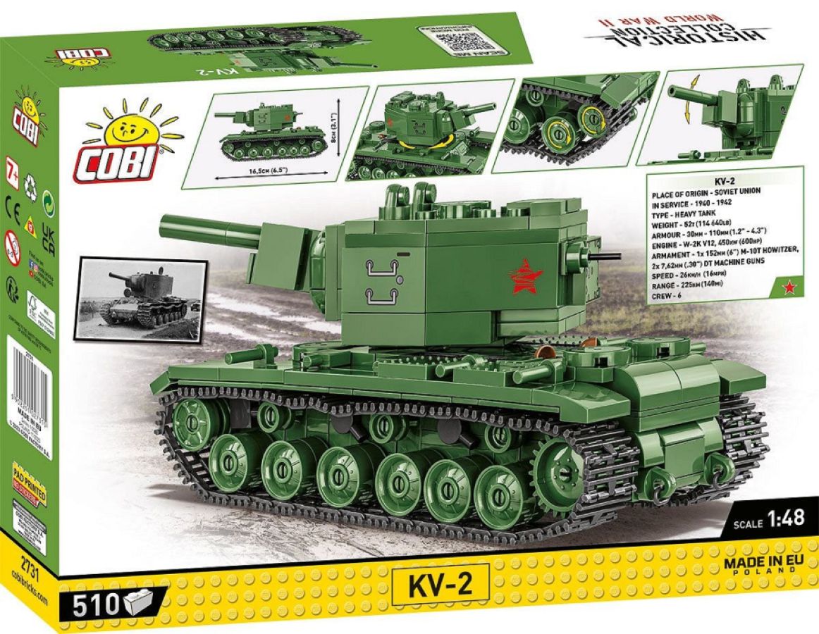 World War 2 - KV-2 Tank (510Piece Kit)
