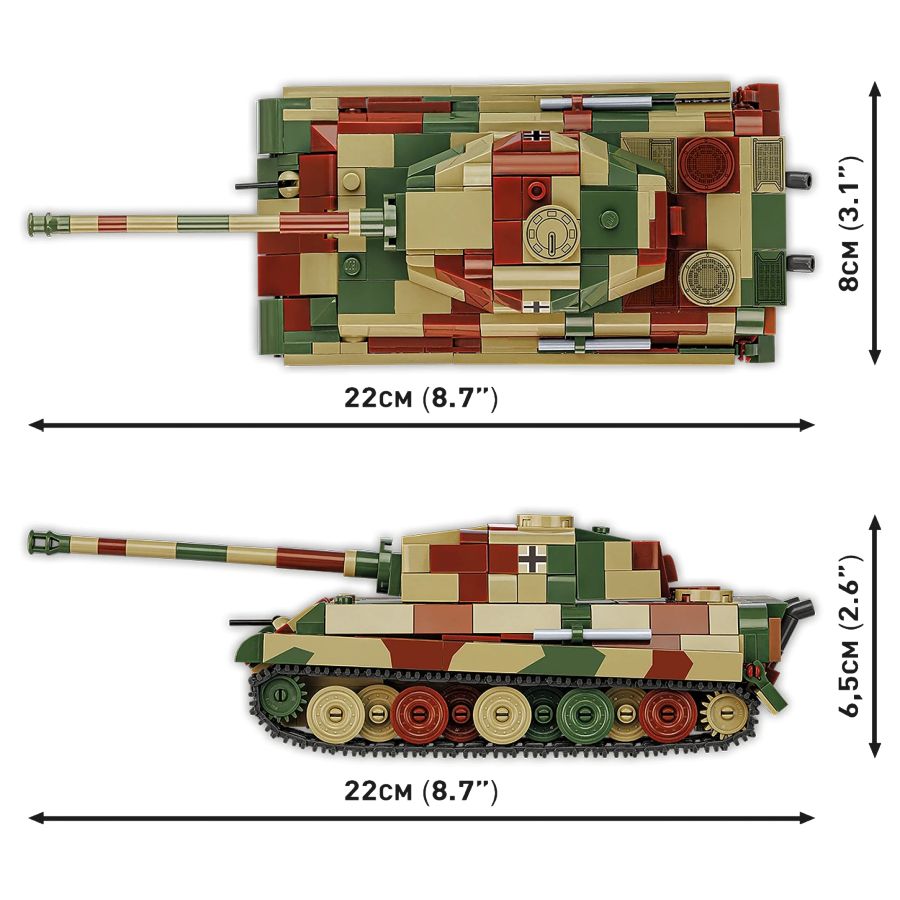 World War 2 - PZ.KPFW. VI B Tiger II "Konigstiger" Construction Set (500 Pieces)