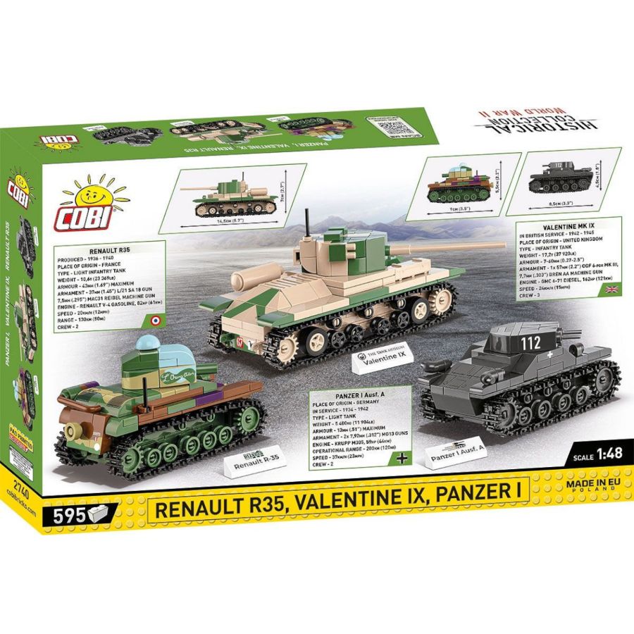 World War 2 - Renault, Valentine, Panze (595 Pcs)