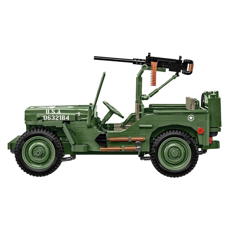 World War 2 - Willys MB + Trailer Exclusive (1580 Pcs)